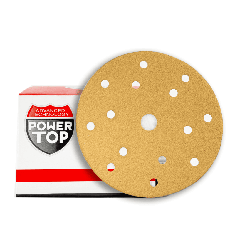 Disco abrasivo Power Top 22 PREMIUM Ø150 15F per aspirazione e attacco velcrato
