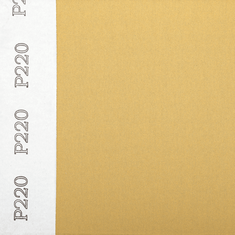 Foglio abrasivo giallo 22 PREMIUM 230x280 NF grana P220 per metallo, legno e vernici