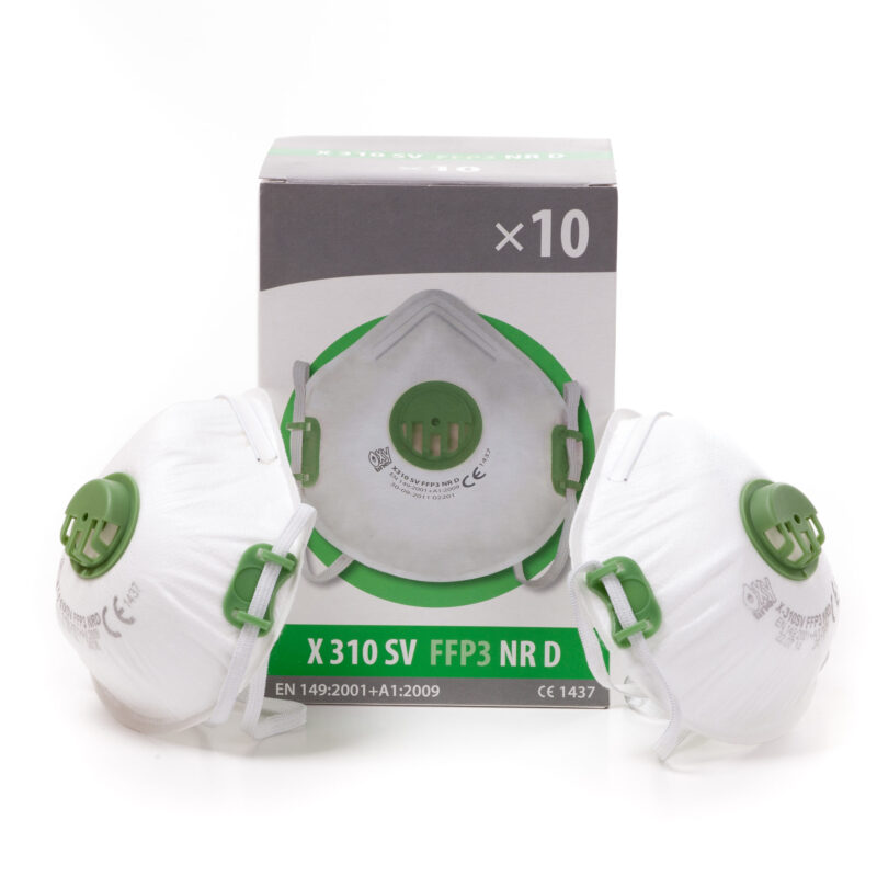 maschera ffp3 con valvola e filtro