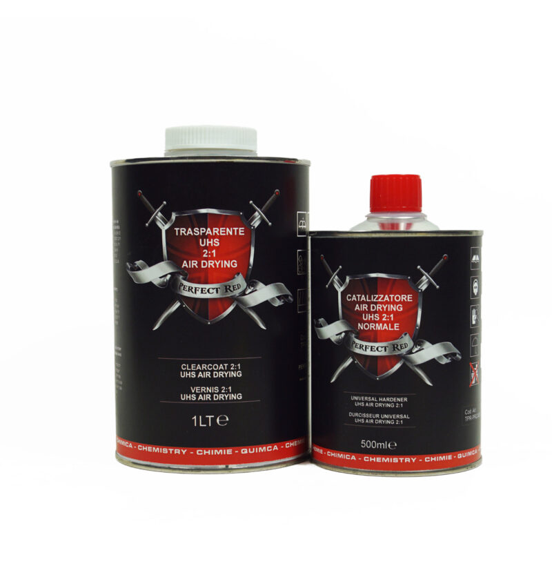 Latta di trasparente UHS air drying da 1 litro e catalizzatore da 500ml