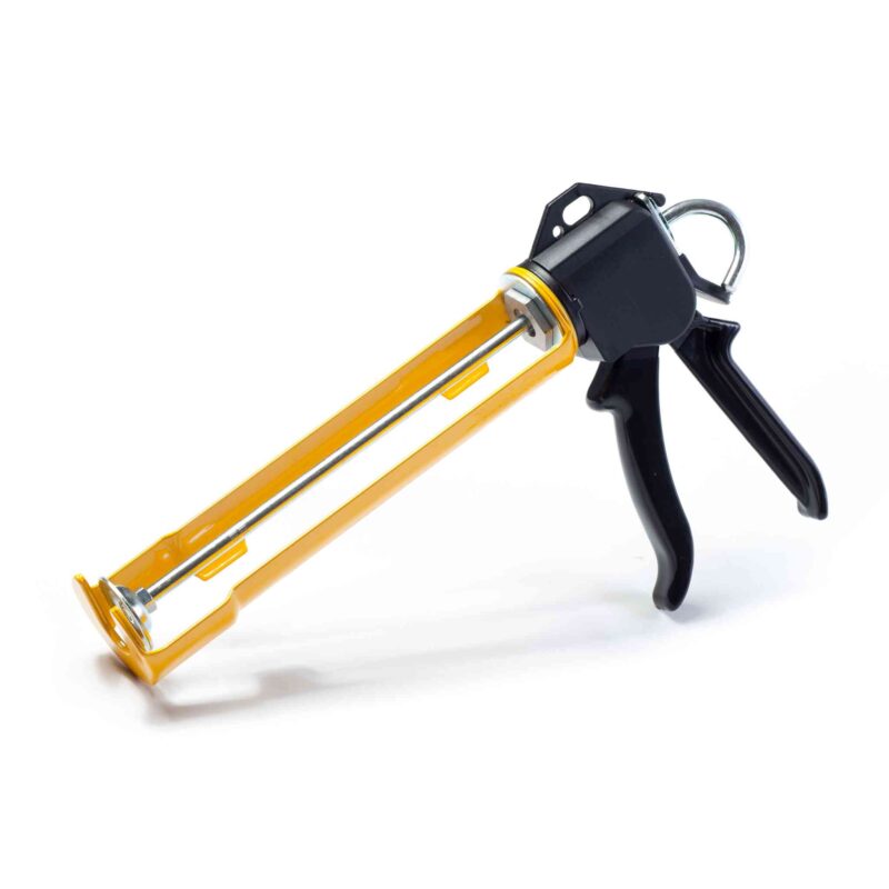 pistola manuale per sigillanti gialla e nera