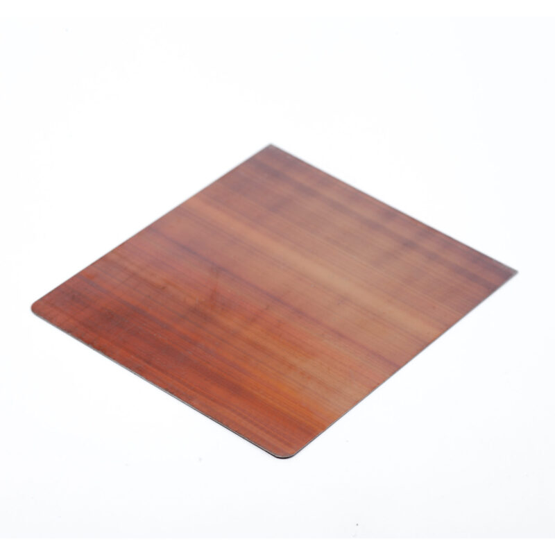 spatola in acciaio color legno