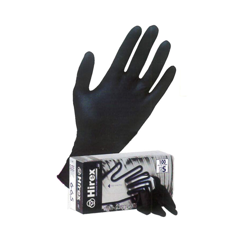 scatola di guanti nitrile non polverati colore nero